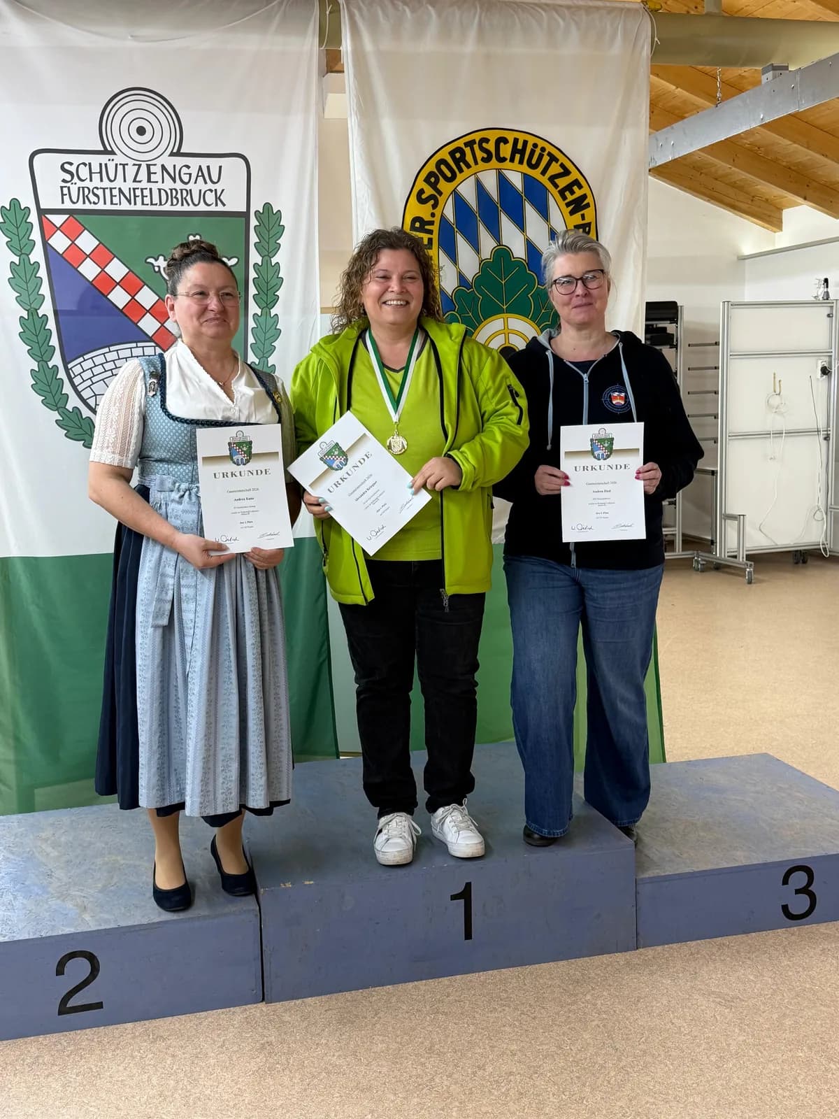 Siegerehrung der Damen bei der Gaumeisterschaft 2026.
