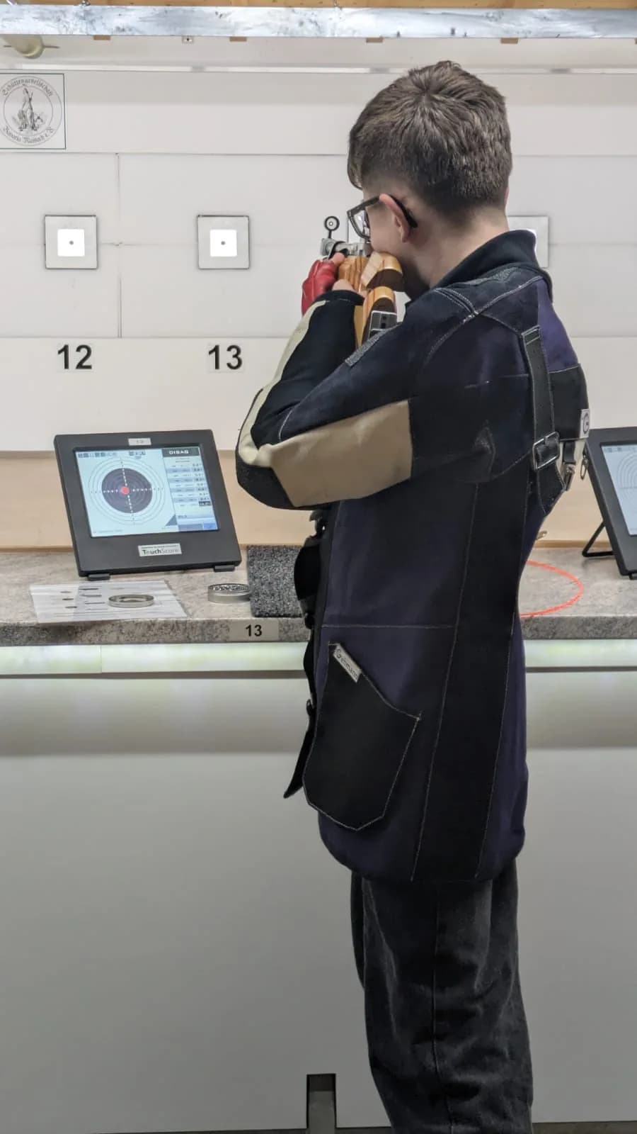 Der nächste Schuss – Blick auf die elektronische Scheibe.