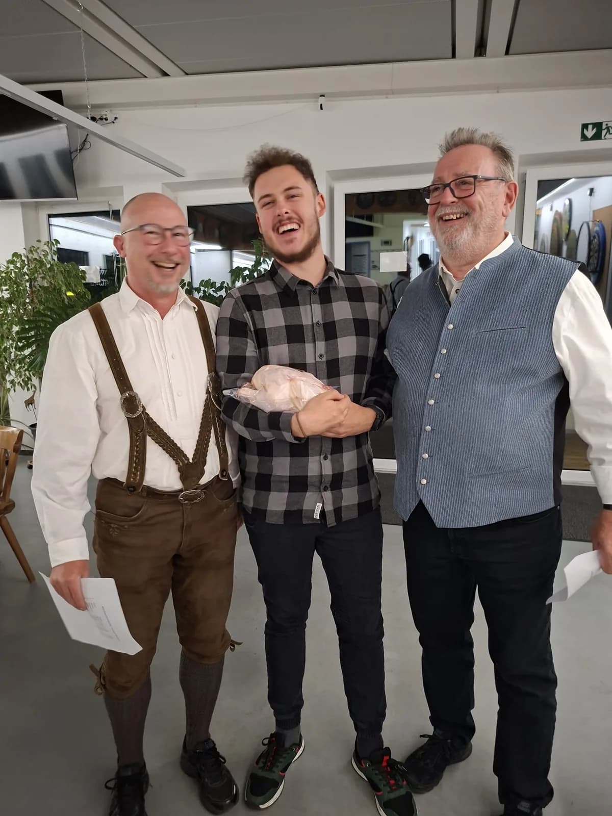 Beste Laune bei der Preisübergabe.