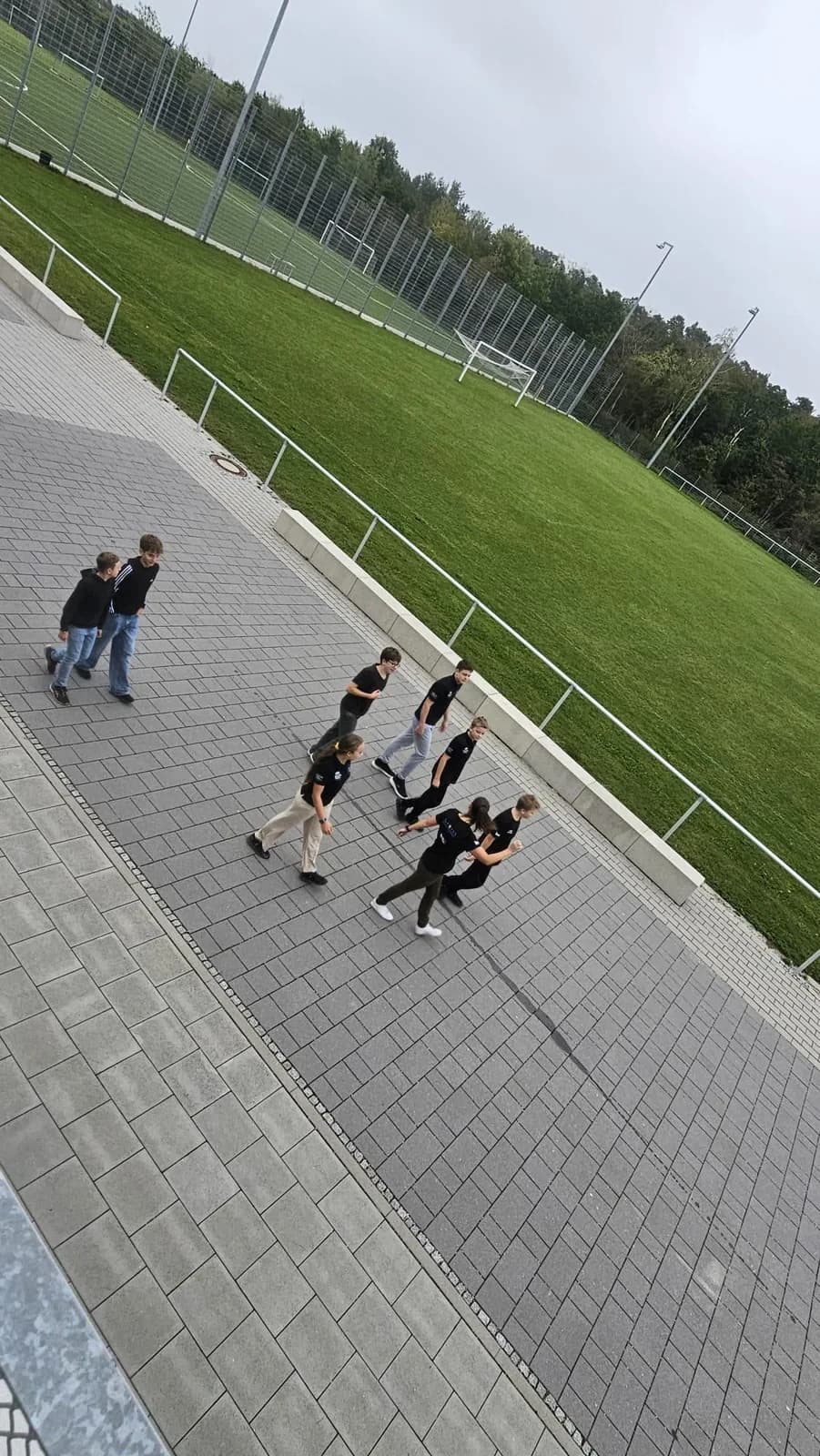 Erst die Laufrunde rund ums Sportzentrum.